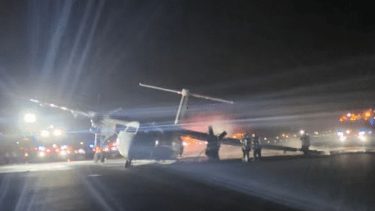 Canadian plane catches fire during landing, hours after South Korea tragedy