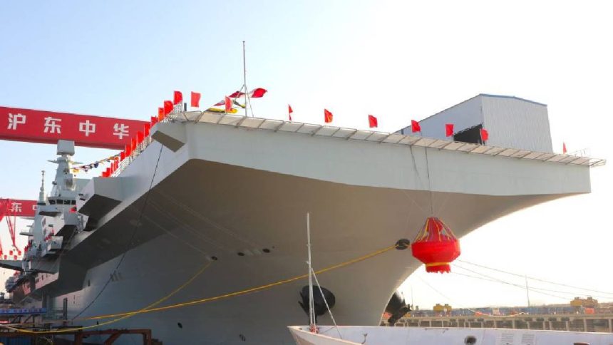 China launches world’s largest amphibious assault ship in race to rival US