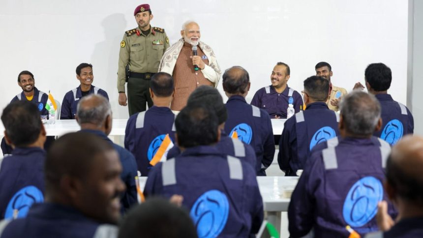 PM Modi interacts with Indian workers in Kuwait, reaffirms commitment to welfare