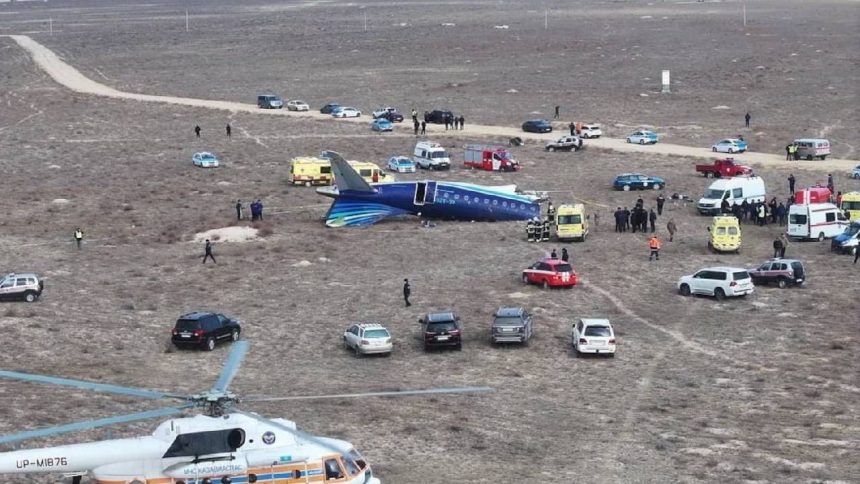 VIDEO: The terrifying moment when Azerbaijan Airlines plane crashed in Kazakhstan