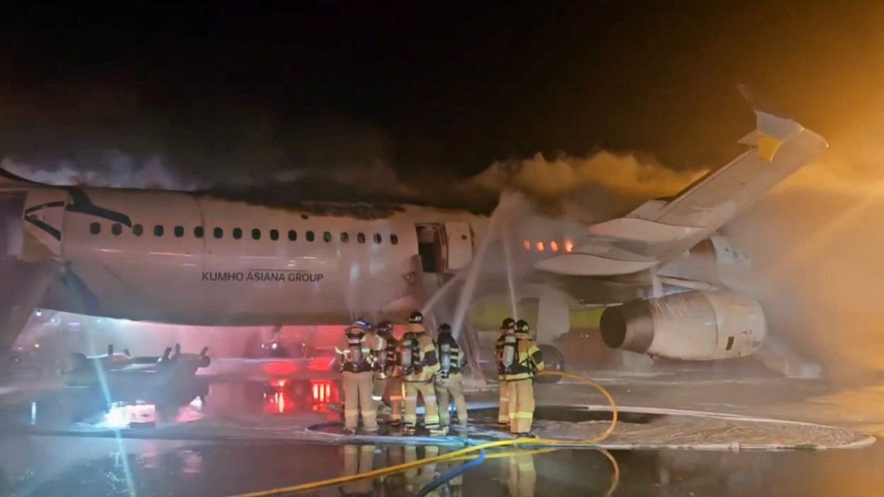 Plane with 176 onboard catches fire at South Korea’s Gimhae airport; passengers evacuated safely Plane with 176 onboard catches fire at South Korea’s Gimhae airport; passengers evacuated safely