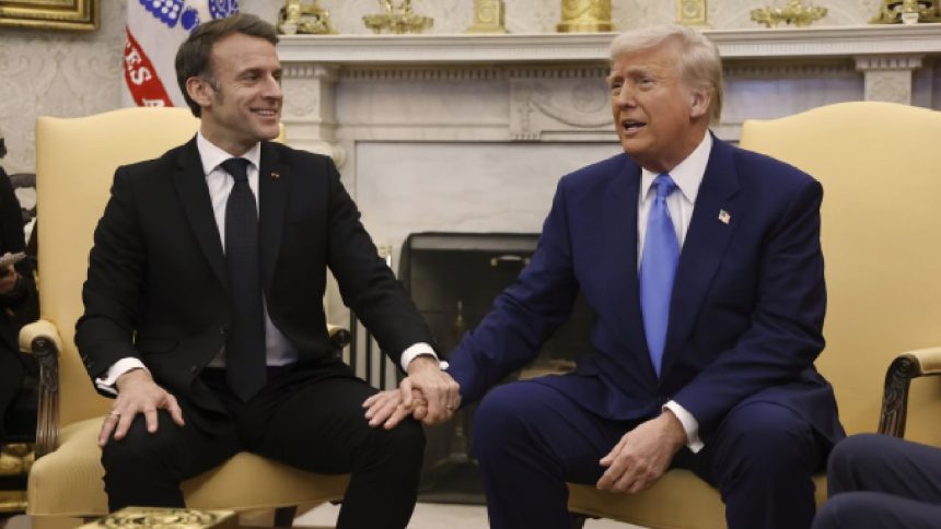 Watch: Trump gets interrupted, fact checked by Macron on live TV over Ukraine