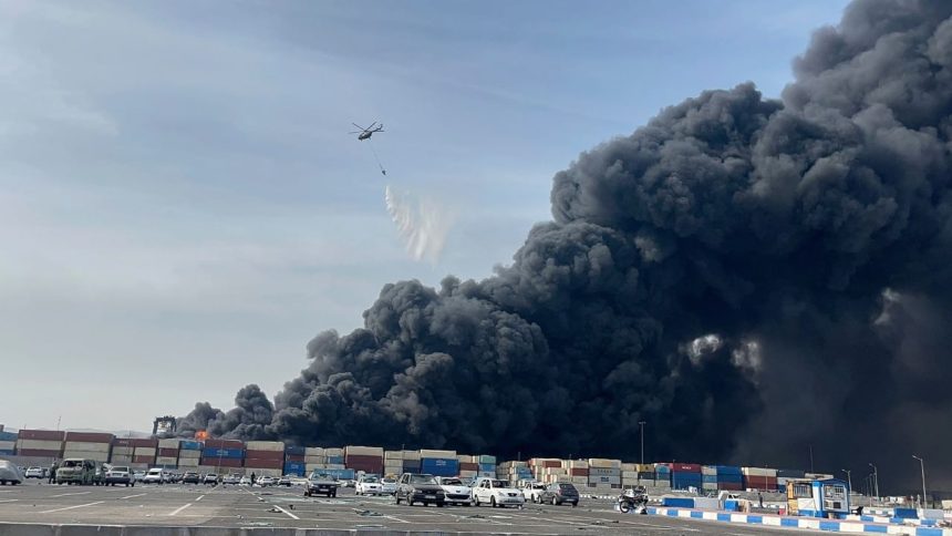 Explosion at southern Iran port linked to missile fuel shipment kills 14, injures 750