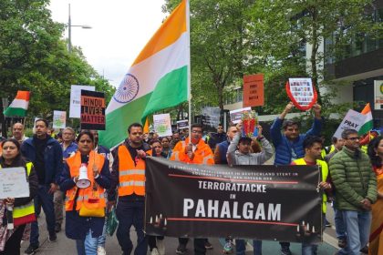 Indian community in Stuttgart holds peaceful solidarity march for victims of Pahalgam Terror Attack