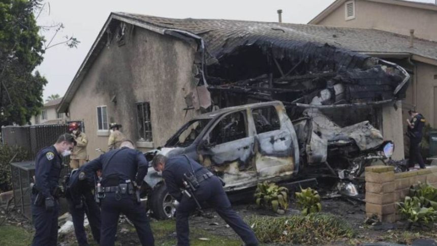 Several dead as small plane crashes into California neighbourhood