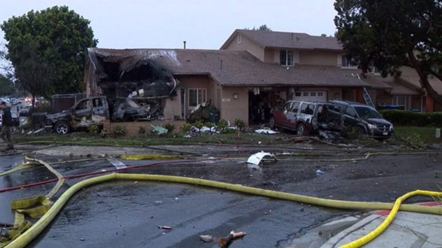 ‘Jet fuel all over the place’: Small plane crashes into residential area in California’s San Diego