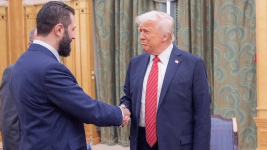 US President Donald Trump meets Syria’s Al-Sharaa in Saudi Arabia