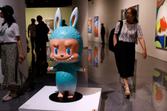 Human-sized Labubu doll sold for over 1 million yuan in Beijing auction