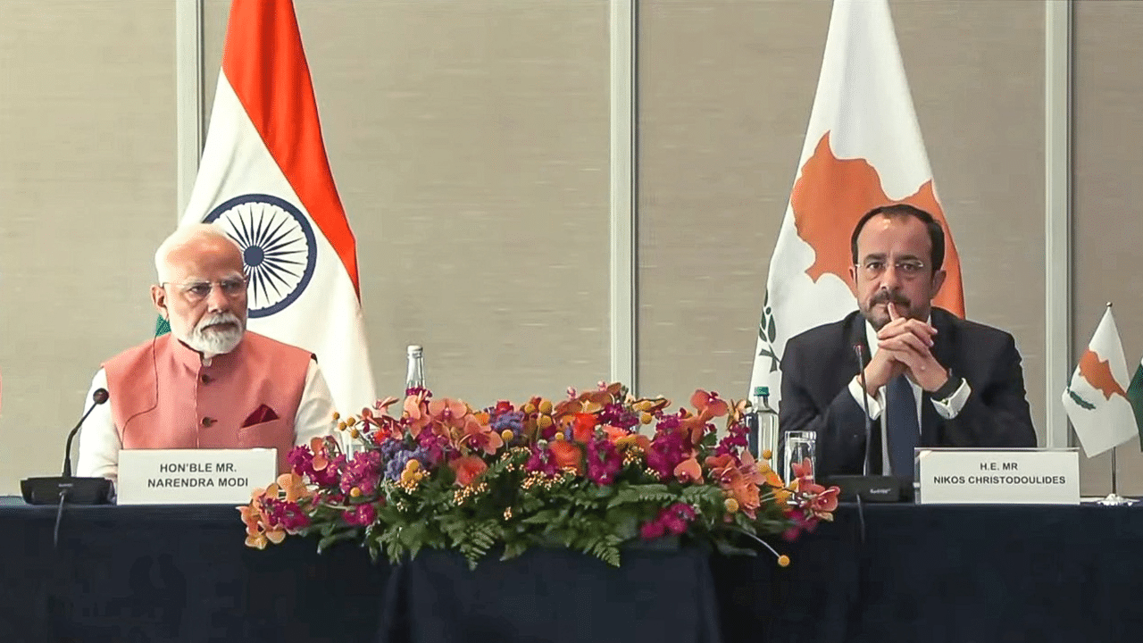PM Modi, Cyprus President Nikos Christodoulides attend business roundtable in Limassol to boost bilateral trade PM Modi, Cyprus President Nikos Christodoulides attend business roundtable in Limassol to boost bilateral trade
