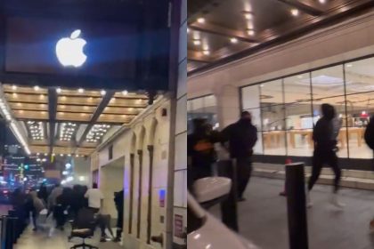 Video: Masked men loot Apple store in Los Angeles amid immigration protests