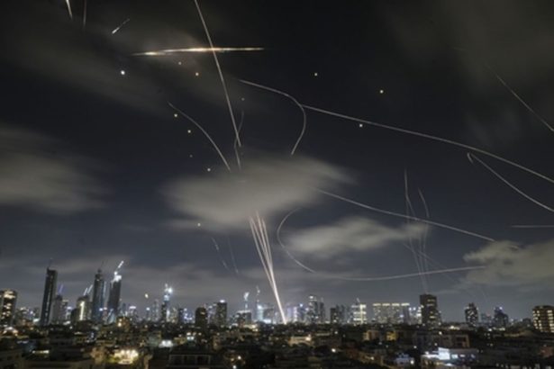 What are cluster bombs fired by Iran in missile strike against Israel?