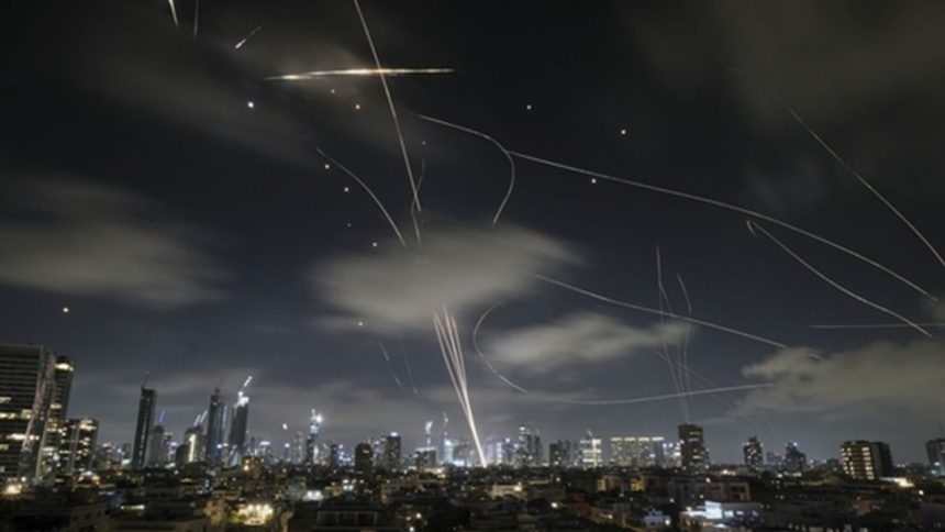 What are cluster bombs fired by Iran in missile strike against Israel?