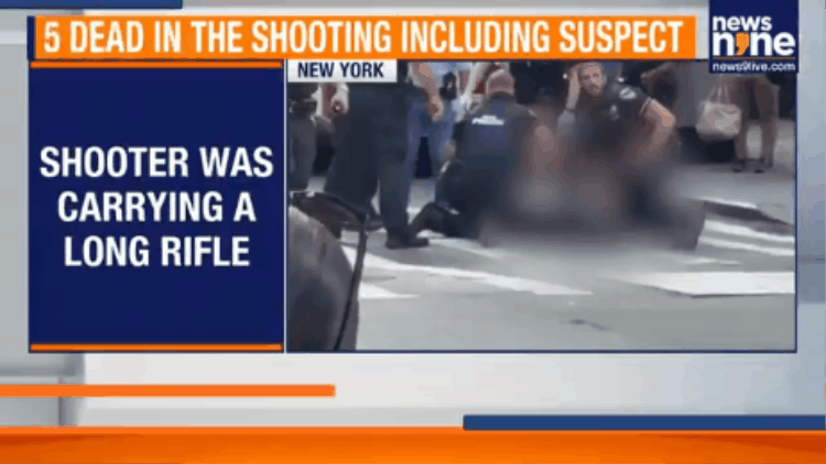 5 dead in Midtown Manhattan shooting, including NYPD officer and gunman
